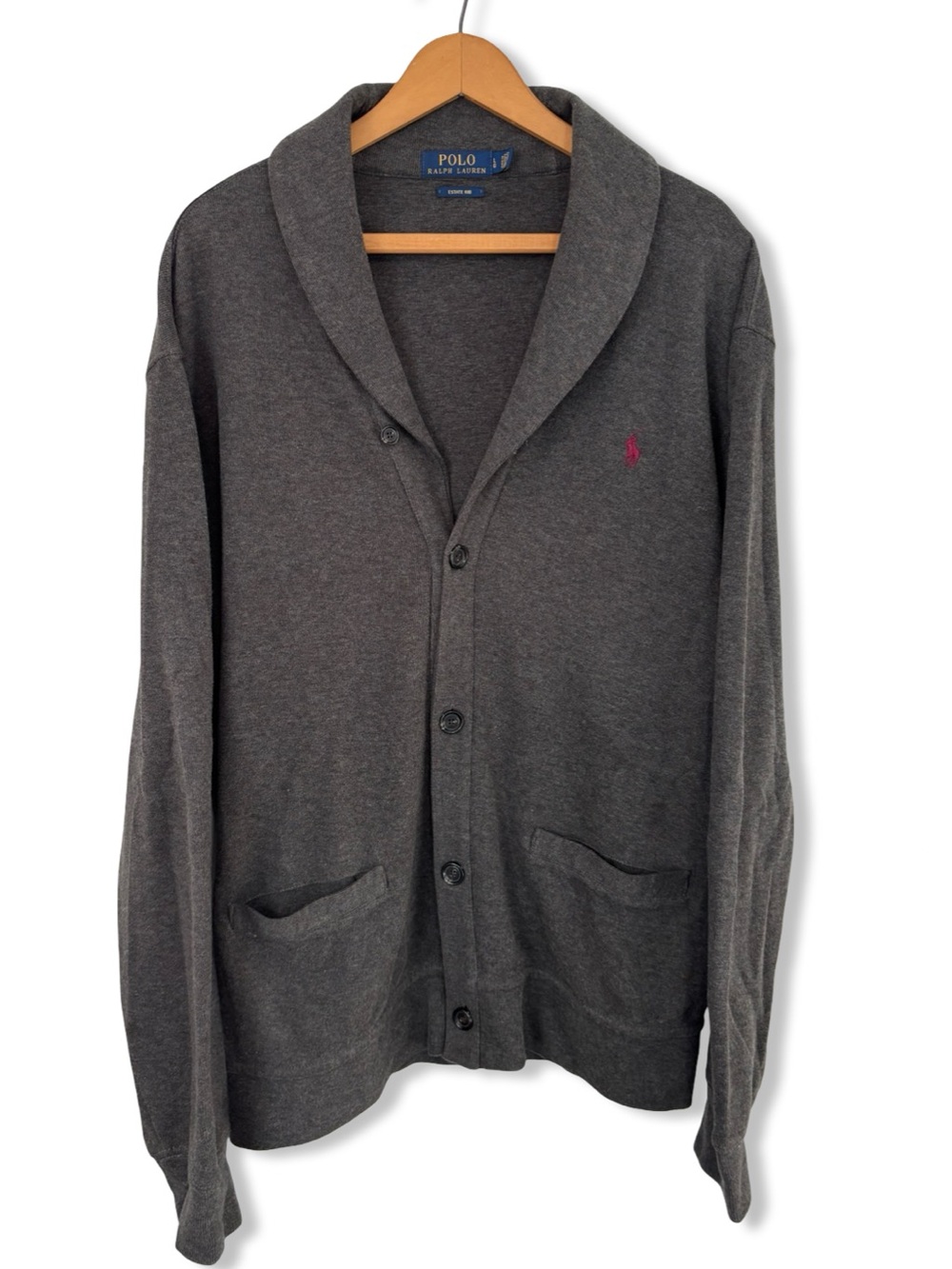 Polo Ralph Lauren Dark Gray Shawl-Collar Cardigan